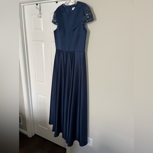 Mac Duggal Beaded Cap Sleeve Gown - Picture 2 of 6